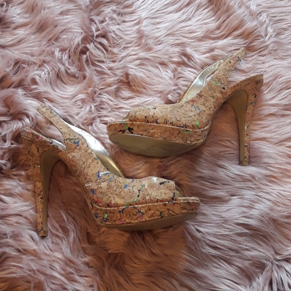 Audrey Brooke Neon Paint Splatter Slingbacks 8